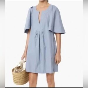 Tuckernuck Pomander Place Finely Flutter Sleeve Tunic Mini Dress Small
Blue